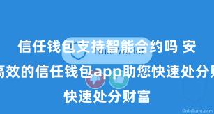 信任钱包支持智能合约吗 安全高效的信任钱包app助您快速处分财富